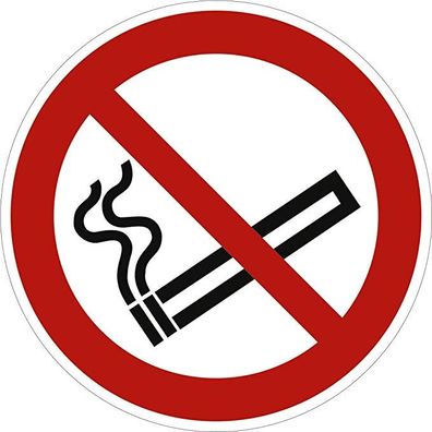Aufkleber Rauchen verboten, ASR A1.3/ DIN 7010 Folie selbstkl. 10 cm Ø
