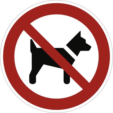 Mitführen von Hunden verboten ISO 7010, Alu, Ø 400 mm