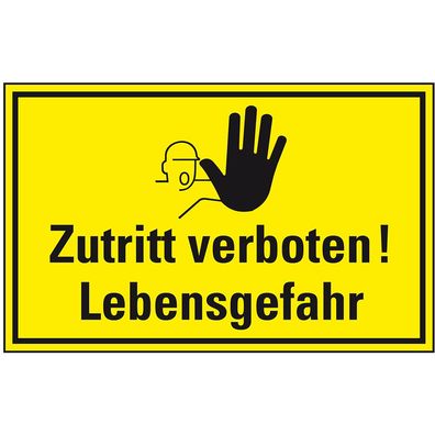 Hinweisschild Zutritt verboten! Lebensgefahr!, Kunststoff, 300x200mm