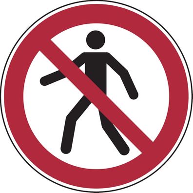 Verbotsschild, Für Fußgänger verboten P004, ASR A1.3 (DIN EN ISO 7010)
