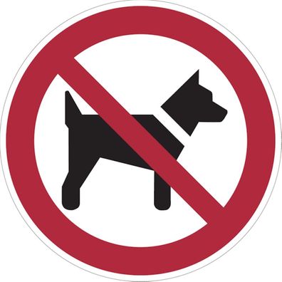 Verbotsschild, Mitführen von Hunden verboten P021, DIN EN ISO 7010