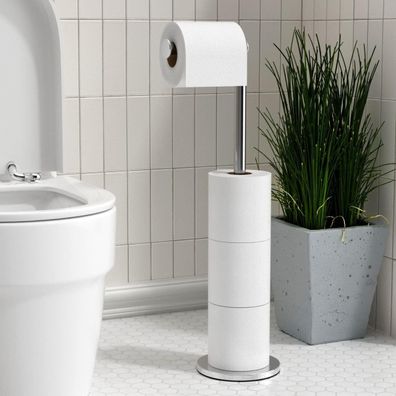 Toilettenpapierhalter Stehend für Klopapier Aufbewahrung, Edelstahl Badezimmer