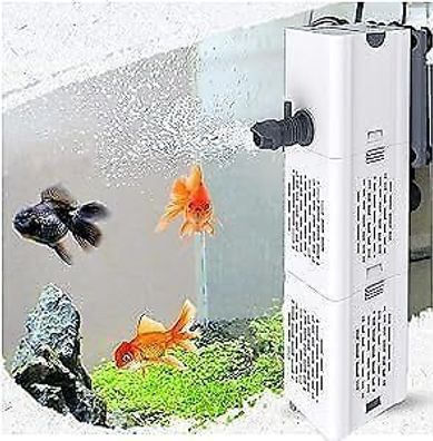 Leise Aquarium Innenfilter 4-in-1 Aquarienfilter, 500-1800L/ H Aquarien Filter
