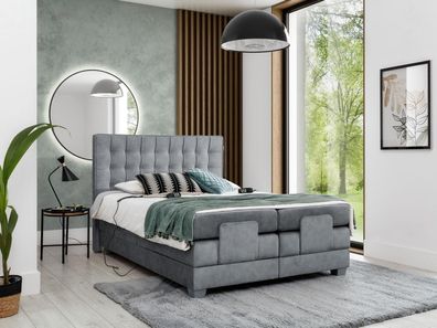 Modern Bett Grau Doppelbett 160x200cm Schlafzimmer Design Modern Einrichtung