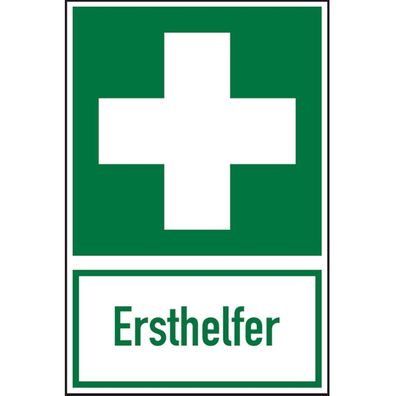 Rettungszeichen, Kombischild Ersthelfer - ASR A1.3 (DIN EN ISO 7010)