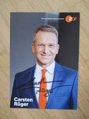 ZDF Fernsehmoderator Carsten Rüger - handsigniertes Autogramm!