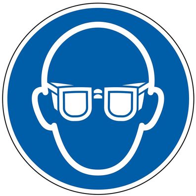Gebotsschild Augenschutz benutzen, ASR/ ISO, Aluminium, Ø200mm