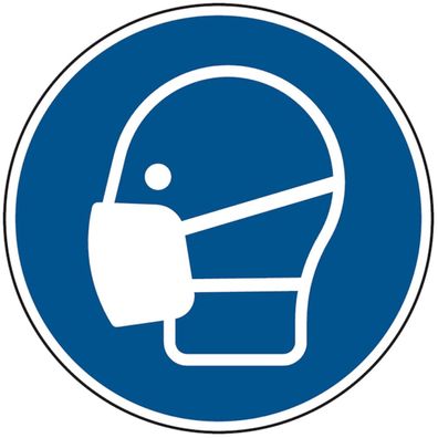 Gebotsschild, Maske benutzen M016 - ASR A1.3 (DIN EN ISO 7010)