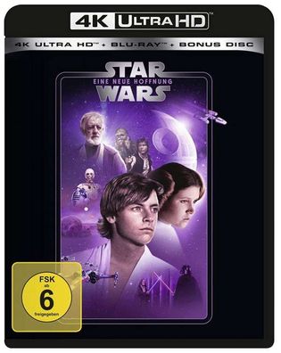 Star Wars #4: Eine neue Hoffnung (UHD) Min: 129DD5.1WS 3DISC Krieg der Sterne - ...