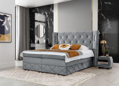 Schlafzimmer Set Bett 2x Nachttisch Modern Komplett Luxus Möbel Holz Einrichtung