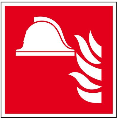 Brandschutzzeichen Brandbekämpfung, ASR/ ISO, Kunststoff, 200x200mm