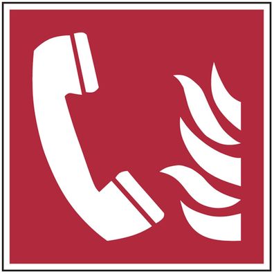 Brandschutzzeichen, Brandmeldetelefon F006, ASR A1.3 (DIN EN ISO 7010)