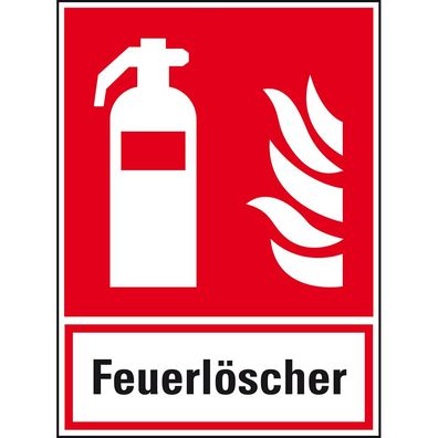 Brandschutz-Schild Feuerlöscher, ASR/ ISO, Folie, selbstklebend,200x270mm