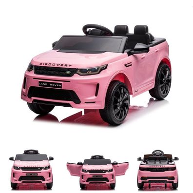 B-Ware ES-Toys Kinder Elektroauto Land Rover Discovery 5 EVA Stoßdämpfer pink