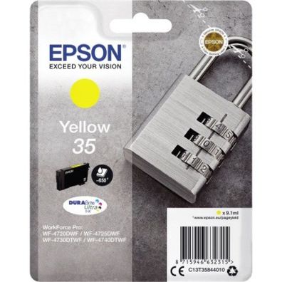 Epson Tintenpatrone C13T35844010 35 9,14 ca. 650 Seiten gelb 9,1ml