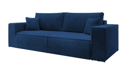 Selsey Farese 3-Sitzer Schlafsofa mit Bettzeugbehälter 257 cm in dunkelblau