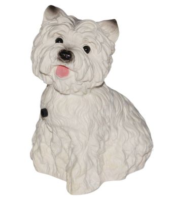 Deko Figur Hund West White Highland Terrier Tierfigur H 22 cm Scherzbewegungsmelder