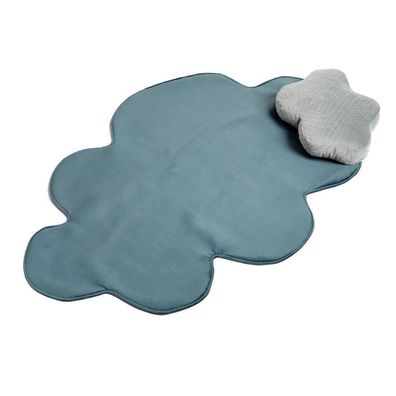 Selsey Cozie - Kinderteppich / Kindermatte in Wolkenform mit Kissen, 75x110 cm
