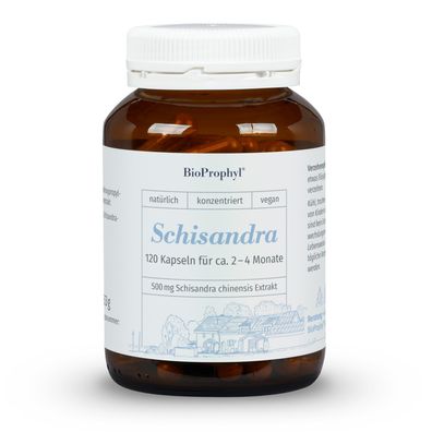 BioProphyl Schisandra | 500 mg Schisandra Extrakt | 120 Kapseln | für 2-4 Monate