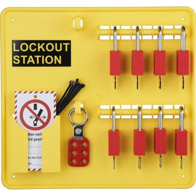 Lockout-Station, Variante 1, gefüllt, Wartungsanhängern, 8 Schl.