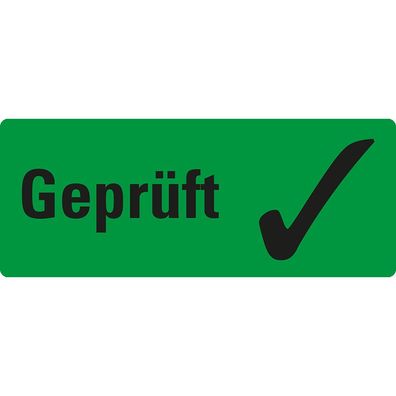 Orga-etikett Geprüft, Pikto, grün, Haftpapier, ablösbar, 500/ Rol