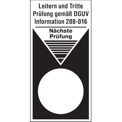 Plakette, Leitern u. Tritte, DGUV Info 208-016, Folie, Bund=50St.