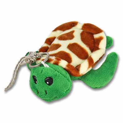 Schlüsselanhänger Schildkröte Plüsch mit Sound - ca. 11 cm