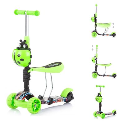 Chipolino Kinderroller, Rutscher Kiddy 2 in 1 Höhe einstellbar 2 Räder mit Licht