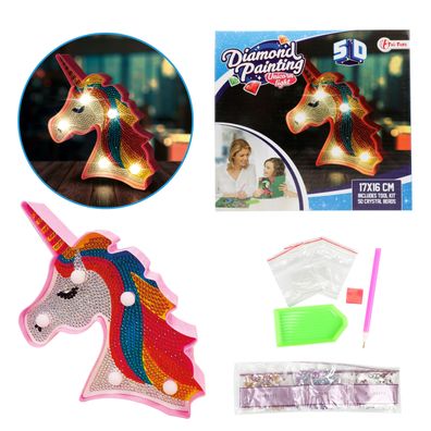 Toi-Toys - DIY - Diamant - Einhornlampe (5D) unicorn Kreativset Kinder basteln