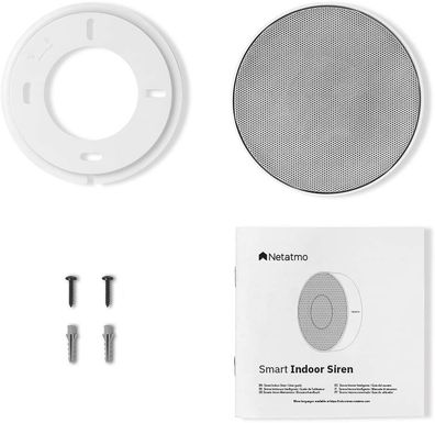 Netatmo Smart Indoor Siren Innen Alarmsirene drahtlos akustisches Signal weiß