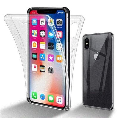 Cadorabo Hülle kompatibel mit Apple iPhone X / XS in Transparent - 360° Full Body ...