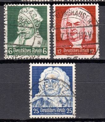 Deutsches Reich Mi. Nr. 573 - 575 gestempelt kompletter Satz, used full set (01)