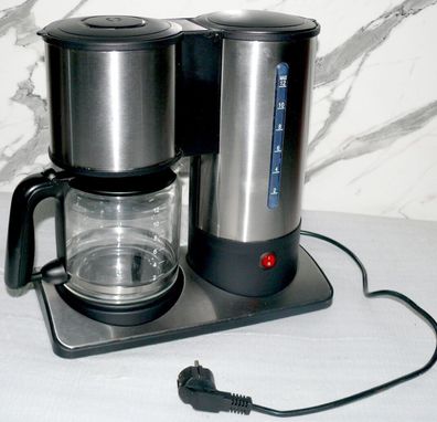 TEC TRO KA185 Kaffeemaschine 1,5L Glaskanne 980W AUTO AUS Warmhaltung Edelstahl