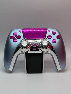 Playstation 5 Controller / Custom Umbau, PS5 Controller Design Blue-Pink-Silver