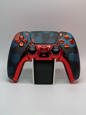 Playstation 5 Controller / Custom Umbau, PS5 Controller Design Hexa Red