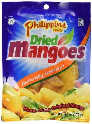 Philippine Brand Dried Mango - Süße getrocknete Mangos in Scheiben (3 x 100g)