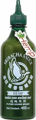 FLYING GOOSE BRAND Grüne Sriracha Chilisauce, scharf, mit Hanf Glutenfrei 455ml