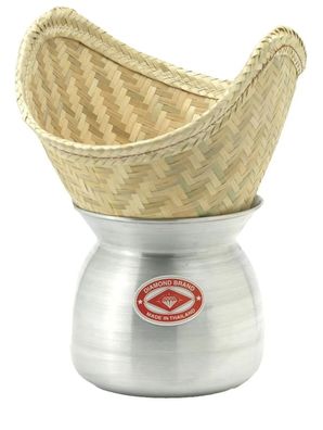 Diamond Brand - Laos Pot Rice Steamer - Topf Bambuskorb Aluminium Reisdämpfer