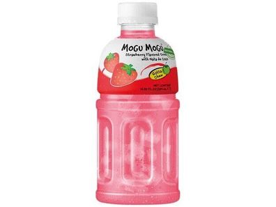 Mogu Mogu Strawberry Flavoured Drink, Getränk mit Erdbeere Geschmack 320ml
