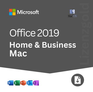 Microsoft Office 2019 Home & Business für Mac DE/ EU - Accountgebunden