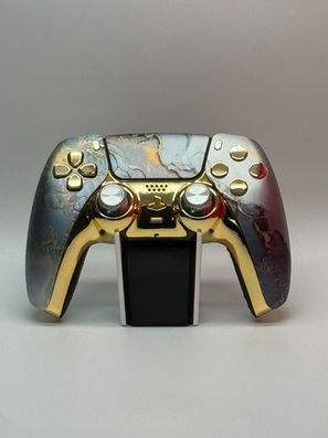 Playstation 5 Controller / Custom Umbau, PS5 Controller Design Golden Marmor Gold
