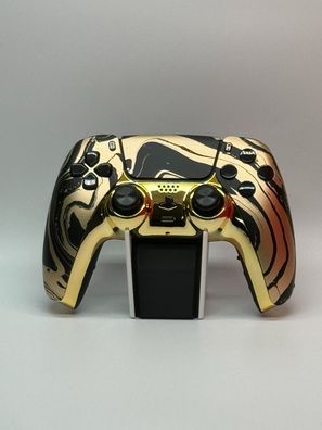 Playstation 5 Controller / Custom Umbau, PS5 Controller Design Golden Wave