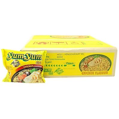 1x Karton YumYum HUHN Instant Nudelsuppen Yum Yum Chicken Noodle Soup 30 x 60 g