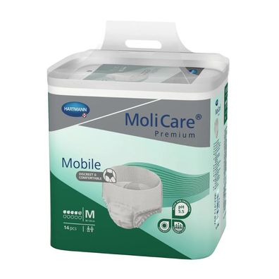 MoliCare Premium Mobile 5 Tropfen, M - 4052199275277 | Packung (14 Stück) (Gr. M)