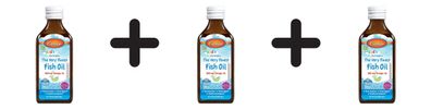 3 x Kid's The Very Finest Fish Oil, 800mg Natural Mixed Berry - 200 ml.