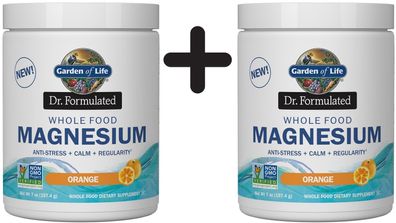 2 x Dr. Formulated Whole Food Magnesium, Raspberry Lemon - 198g