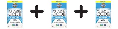 3 x Vitamin Code RAW ONE for Men - 30 vcaps