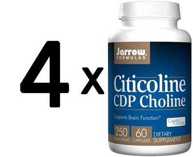 4 x Citicoline CDP Choline, 250mg - 60 caps