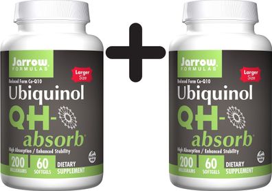 2 x Ubiquinol QH-absorb, 200mg - 60 softgels