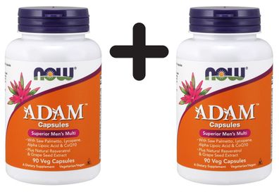 2 x ADAM Multi-Vitamin for Men Capsules - 90 vcaps
